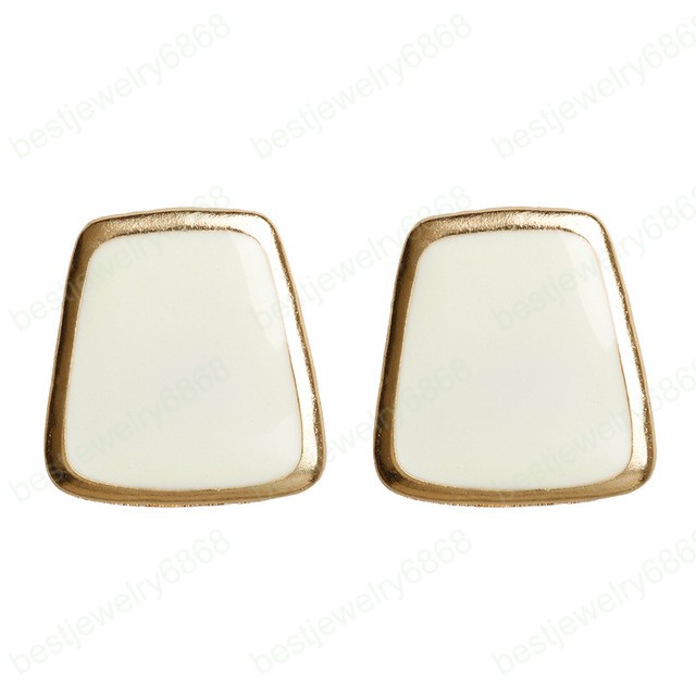 5Colors Black/White Enamel Korean Stud Earrings For Women 2020 New Fashion Jewlery Simple Female Earring