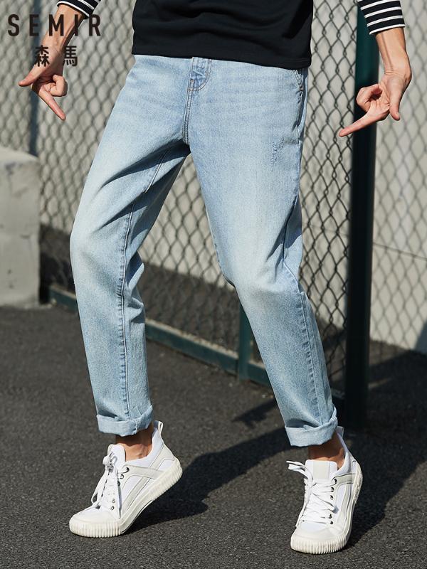 SEMIR Denim trousers men 2020 spring new loose tapered pants cotton breathable youth retro old pants, Blue jeans
SEMIR Denim trousers men 2020 spring new loose tapered pants cotton breathable youth retro old pants, Blue jeans