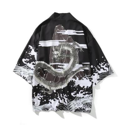 Fashion-Mens Kimono Japanese Clothes Streetwear Casual Kimonos Summer Autumn Jackets Harajuku Japan Style Cardigan Outwear for Men Drop Ship