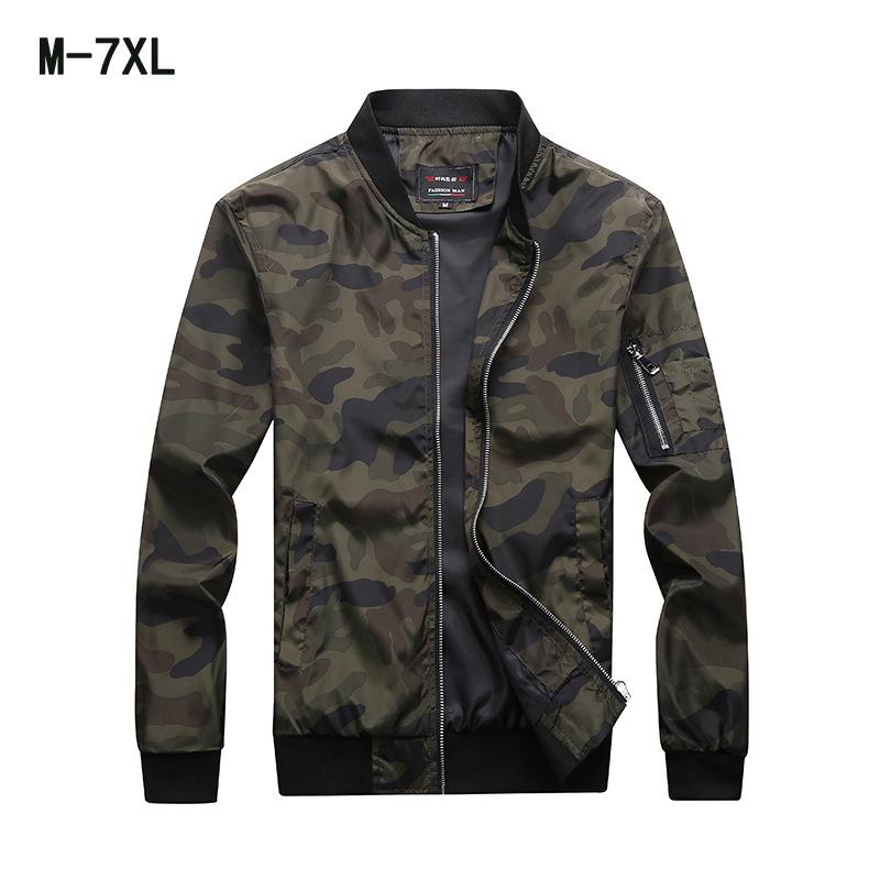 Autumn Men's Camouflage Jackets Male Coats Camo Bomber Jacket Mens Clothing Outwear Stand Collar Zipper Up Plus Size M-7XL, Gray
Autumn Men's Camouflage Jackets Male Coats Camo Bomber Jacket Mens Clothing Outwear Stand Collar Zipper Up Plus Size M-7XL, Gray