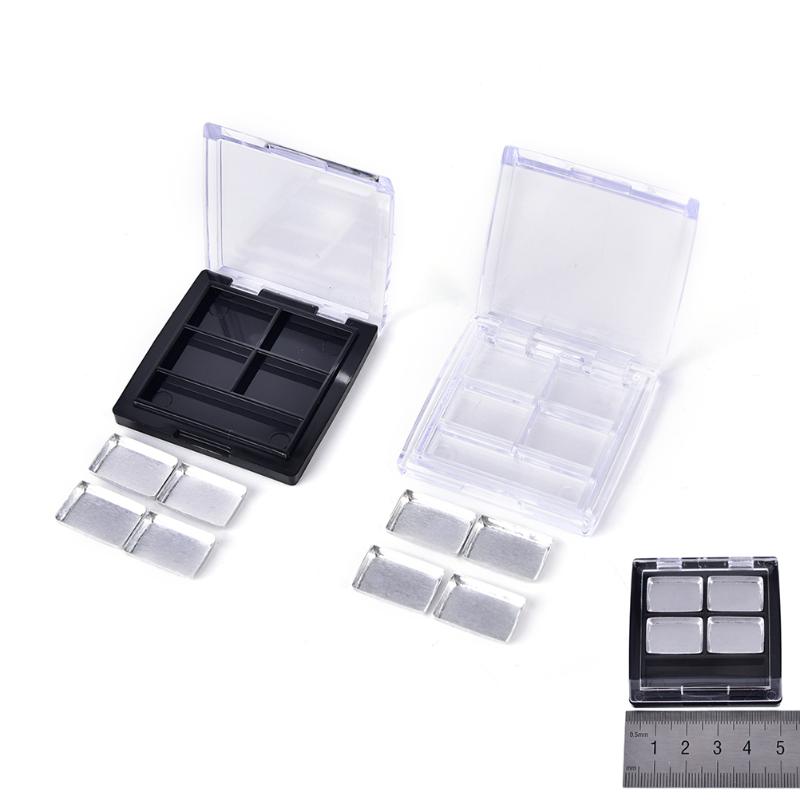 Eye Shadow Container, Square Eyeshadow Case 4 Palettes Pans, Empty Cosmetic Blusher Compact, Clear Base And Black Base, White
Eye Shadow Container, Square Eyeshadow Case 4 Palettes Pans, Empty Cosmetic Blusher Compact, Clear Base And Black Base, White