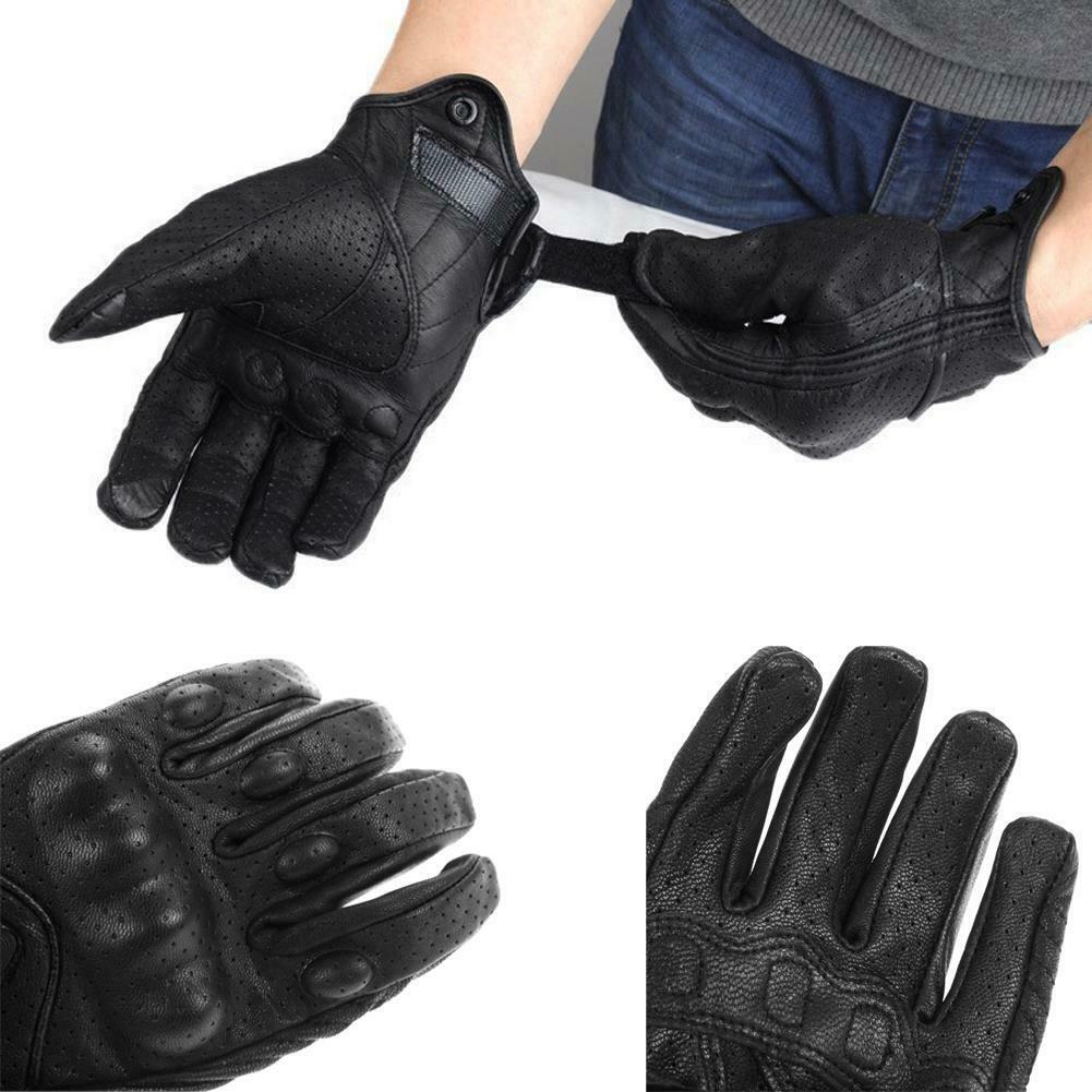 Retro Pursuit Perforated Real Leather Motorcycle Gloves Moto Waterproof Gloves Motorcycle Protective Gears Motocross Gloves gift62