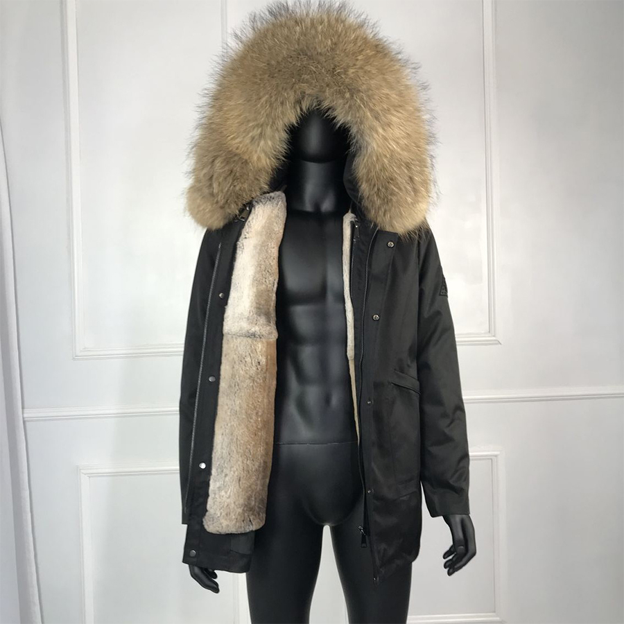 Business casual men's clothing New Fashion Warm men Black Fur coat Parka with real fur Removable collar linin
Business casual men's clothing New Fashion Warm men Black Fur coat Parka with real fur Removable collar linin