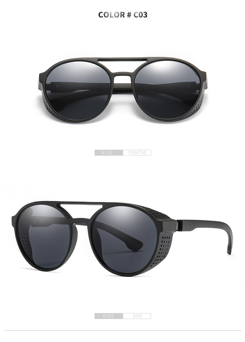 Vintage Retro Polarized Steampunk Sunglasses Fashion Round Mirrored Eyewear Vintage Shield Eyewear Shades Steampunk Sunglasses 373
Vintage Retro Polarized Steampunk Sunglasses Fashion Round Mirrored Eyewear Vintage Shield Eyewear Shades Steampunk Sunglasses 373