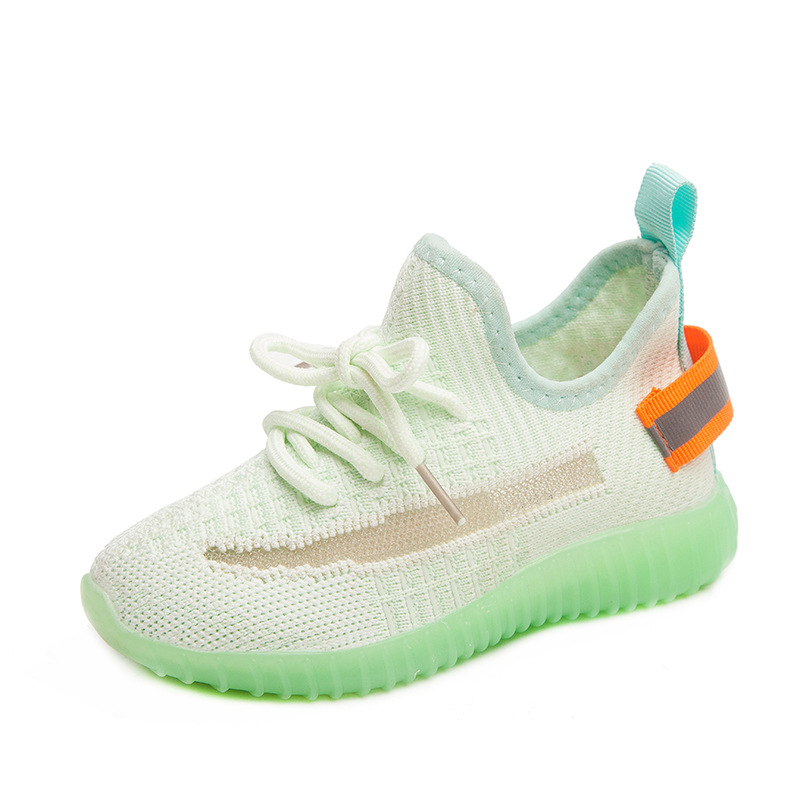 Luminous Sneakers Kids Shoes For Girl Led Sneakers With Boys Fashion Lighted Mesh Print Children Casual Sports Shoes