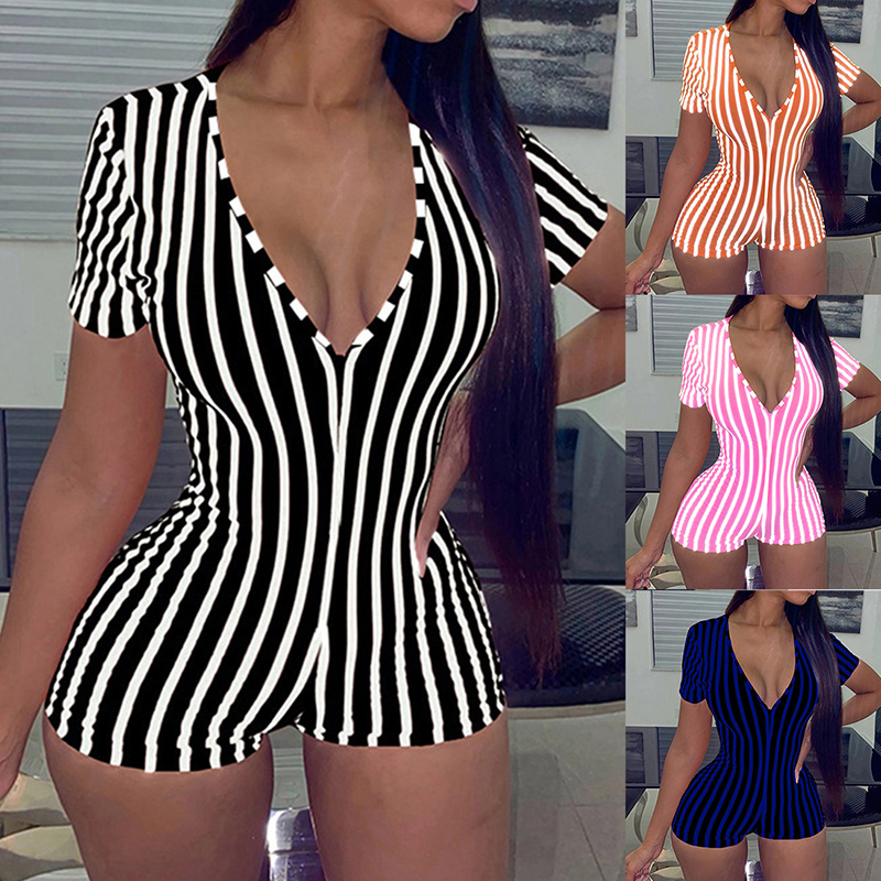 2020 Onesie Pajamas Short Jumpsuit Sleepwear Short Romper Bodycon Adult Women Striped Print Bodysuit Sexy Lingerie Underwear
2020 Onesie Pajamas Short Jumpsuit Sleepwear Short Romper Bodycon Adult Women Striped Print Bodysuit Sexy Lingerie Underwear