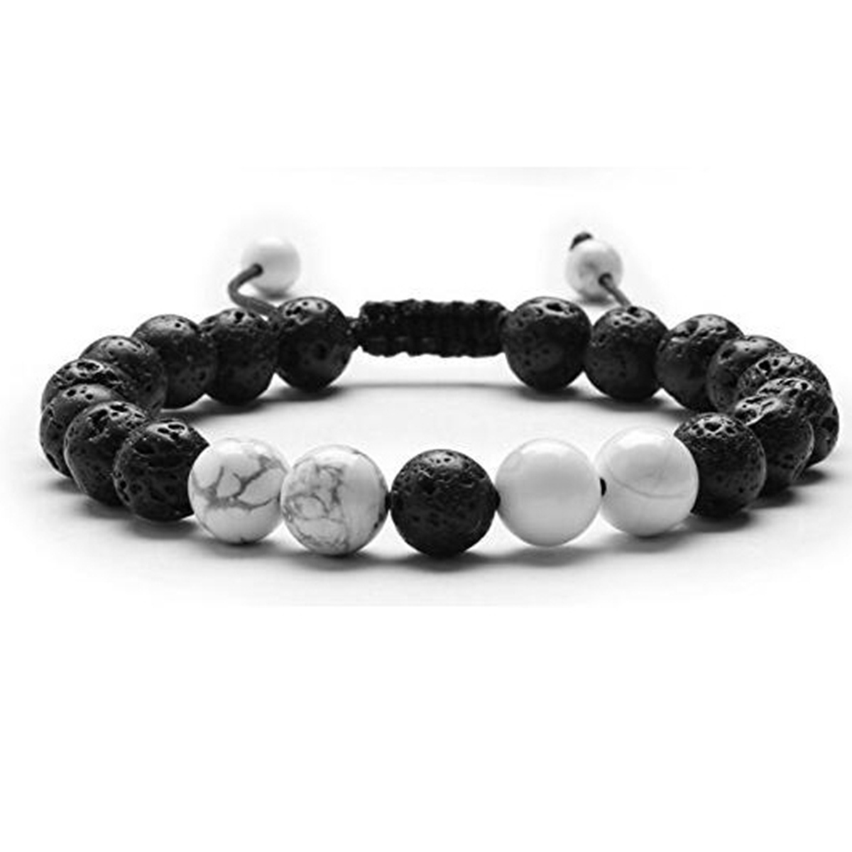 8mm Beaded Lava Rock Diffusion Bracelet Ladies Men's Braided Rope Natural Bracelet Birthday Valentine's Day Gift