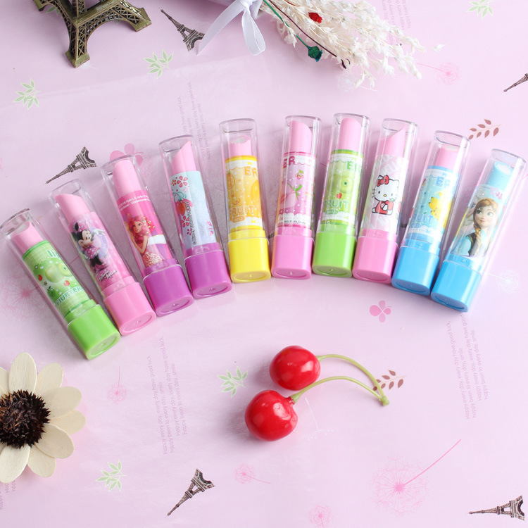 Cute Fruit Lipstick Style Rubber Erasers For Girls Novelty Pencil Eraser Kids Gift Kawaii Stationery School Supplies J191227
Cute Fruit Lipstick Style Rubber Erasers For Girls Novelty Pencil Eraser Kids Gift Kawaii Stationery School Supplies J191227