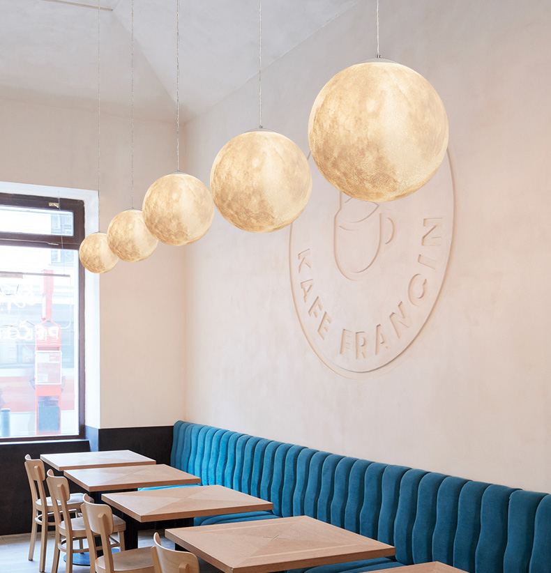 Hot Sale LED Pendant Lights Moon Light Indoor Lighting Office Study Lamp Chandelier Celestial Ball Lamps Creativity Factory Outlet