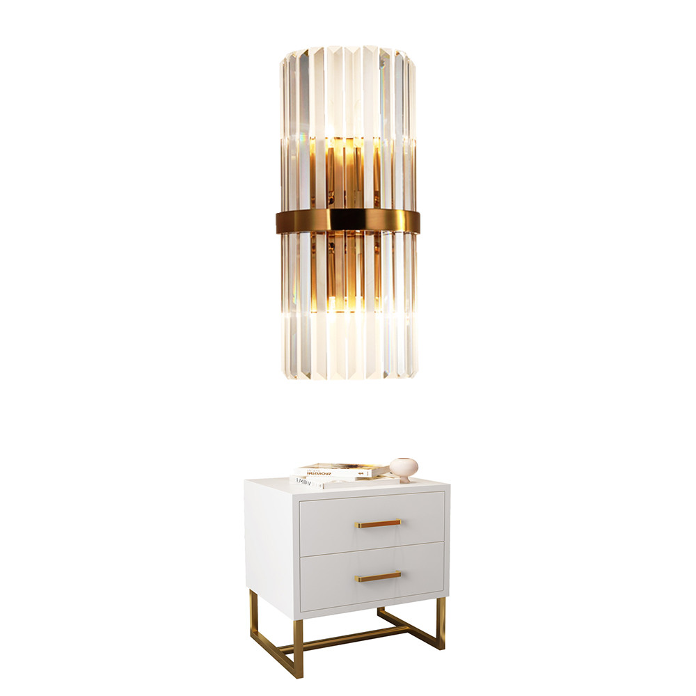 Modern LED Crystal Wall Light Creative Design Gold Home Decoration Lighting Fixture Bedroom Hallway Wall Sconce Lamp