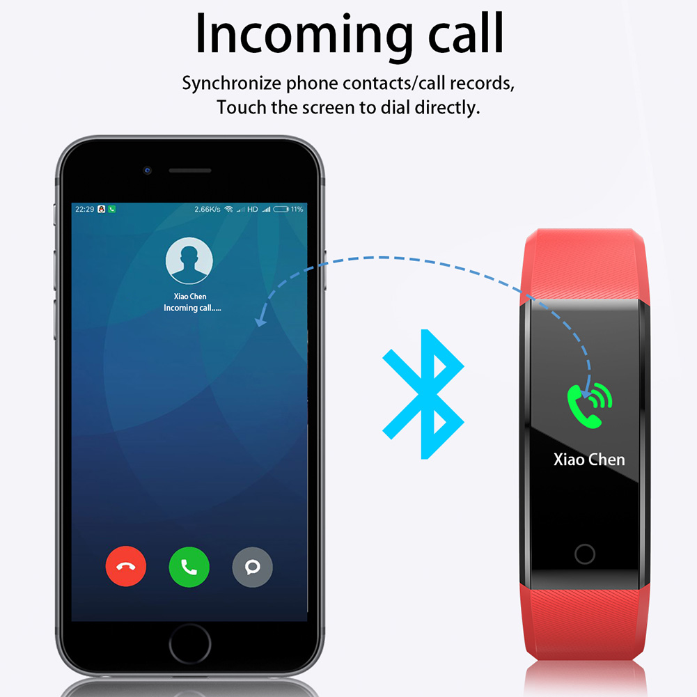 1 PC ID115 PLUS Color Screen Smart Bracelet Pedometer Watch Fitness Watch Running Walking Tracker Heart Rate Pedometer Smart Band4