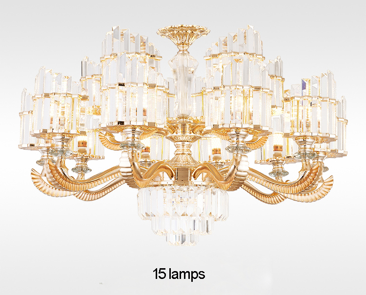 modern crystal pendant lights fixture european sgold crystal pendant lamp hanging lamps hotel hall home indoor lighting 6 8 15 lamp