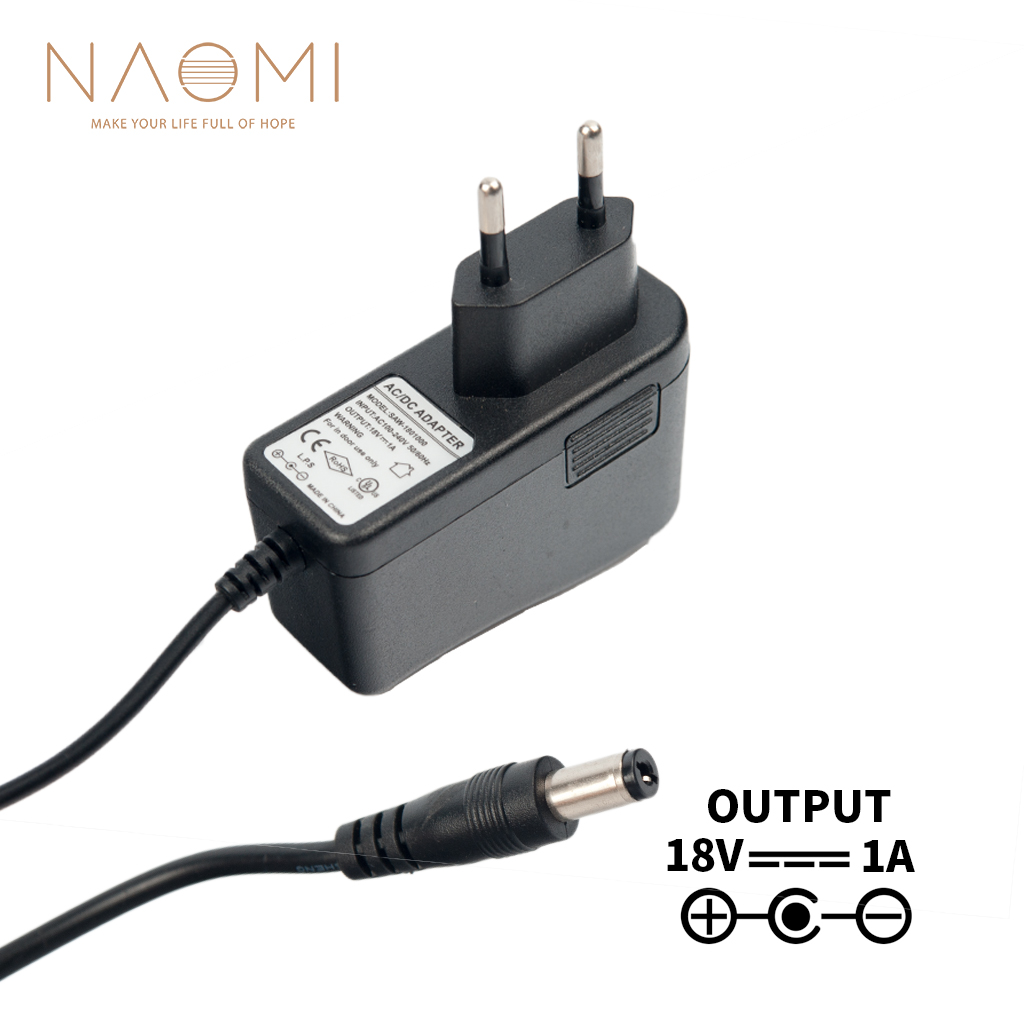 NAOMI Power Supply Charger 18V 1A EU Power Supply Adapter Charger Black For Guitar Effects Pedal Parts EU Plug Guitar Accessories NEW
NAOMI Power Supply Charger 18V 1A EU Power Supply Adapter Charger Black For Guitar Effects Pedal Parts EU Plug Guitar Accessories NEW