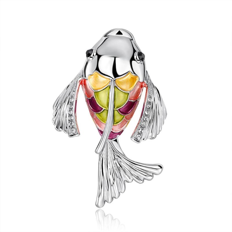Cute Exquisite Fish Accessory Rhinestone Colorful Lapel Pin Metal Crown Brooch Pin Fashion Jewelry Women Gift
Cute Exquisite Fish Accessory Rhinestone Colorful Lapel Pin Metal Crown Brooch Pin Fashion Jewelry Women Gift