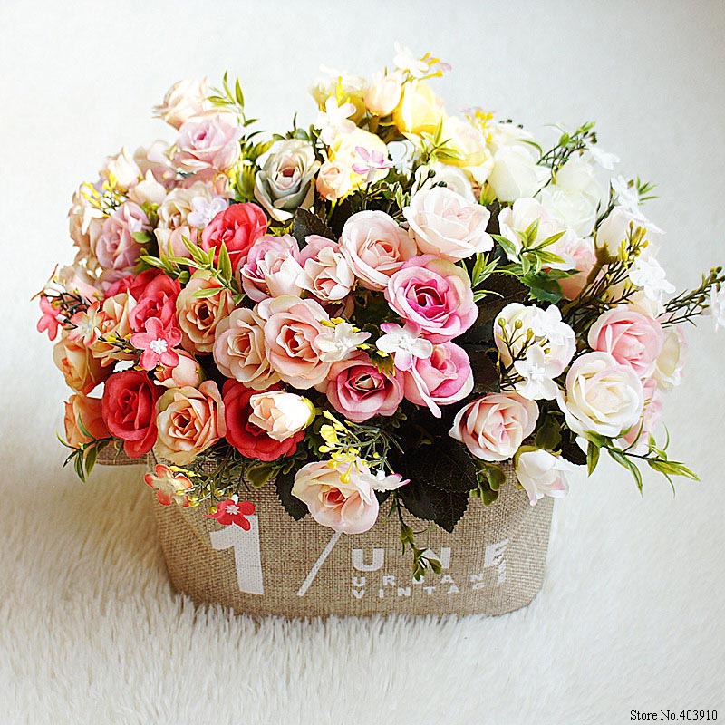 13heads silk roses Bride bouquet Wedding christmas decoration for home vase ornamental flowerpot artificial flowers scrapbooking, Color g
13heads silk roses Bride bouquet Wedding christmas decoration for home vase ornamental flowerpot artificial flowers scrapbooking, Color g