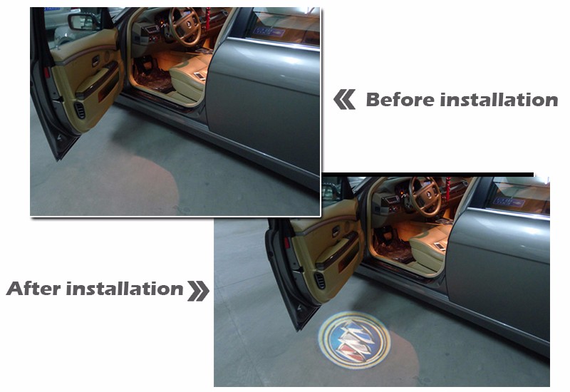 2025 new 2pcsset mustang Ghost Shadow Badge welcome Car LED Door Light Laser Courtesy Slide Projector Emblem light For3065479 Free shipping