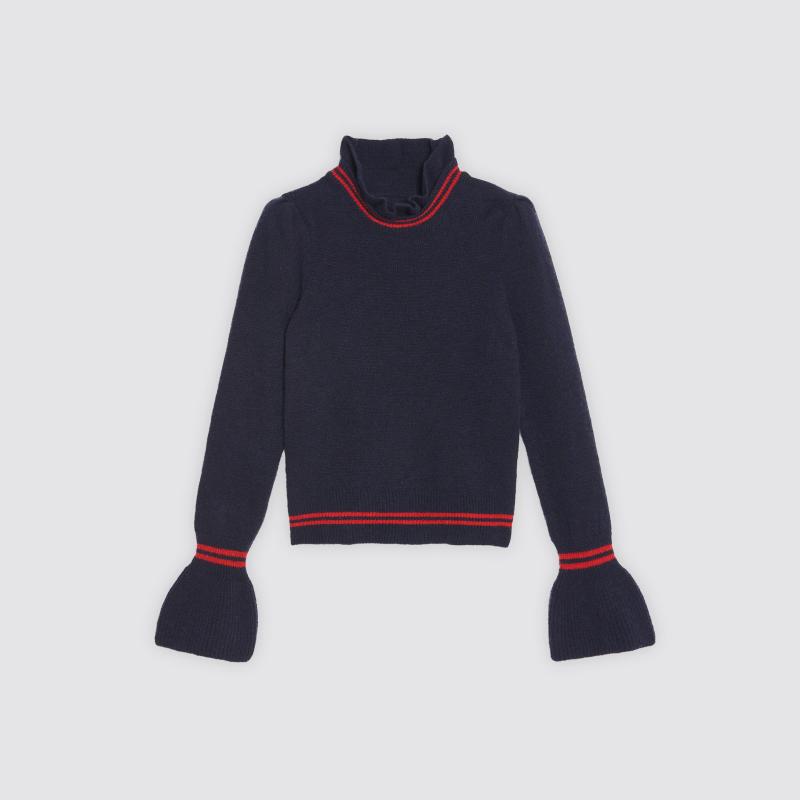 17 Princess Wind Horn Sleeve Knitting Shirt Women' Wear Sweater 7678, Dark blue
17 Princess Wind Horn Sleeve Knitting Shirt Women' Wear Sweater 7678, Dark blue