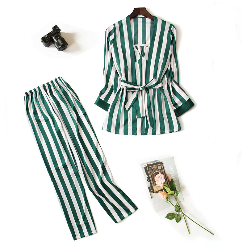 Sleepwear Set Women 3PC Nightshirts V-Neck Pajamas Spring Strap Top Long Pants Sleep Suit Negligee Robe Gown Bathrobe Homewear, Navy blue
Sleepwear Set Women 3PC Nightshirts V-Neck Pajamas Spring Strap Top Long Pants Sleep Suit Negligee Robe Gown Bathrobe Homewear, Navy blue