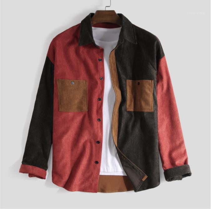 Lapel Shirt Long Sleeve Corduroy High Quality Collar Casual Tops Clothes Red Blue Brown Mens Designer Panelled
Lapel Shirt Long Sleeve Corduroy High Quality Collar Casual Tops Clothes Red Blue Brown Mens Designer Panelled