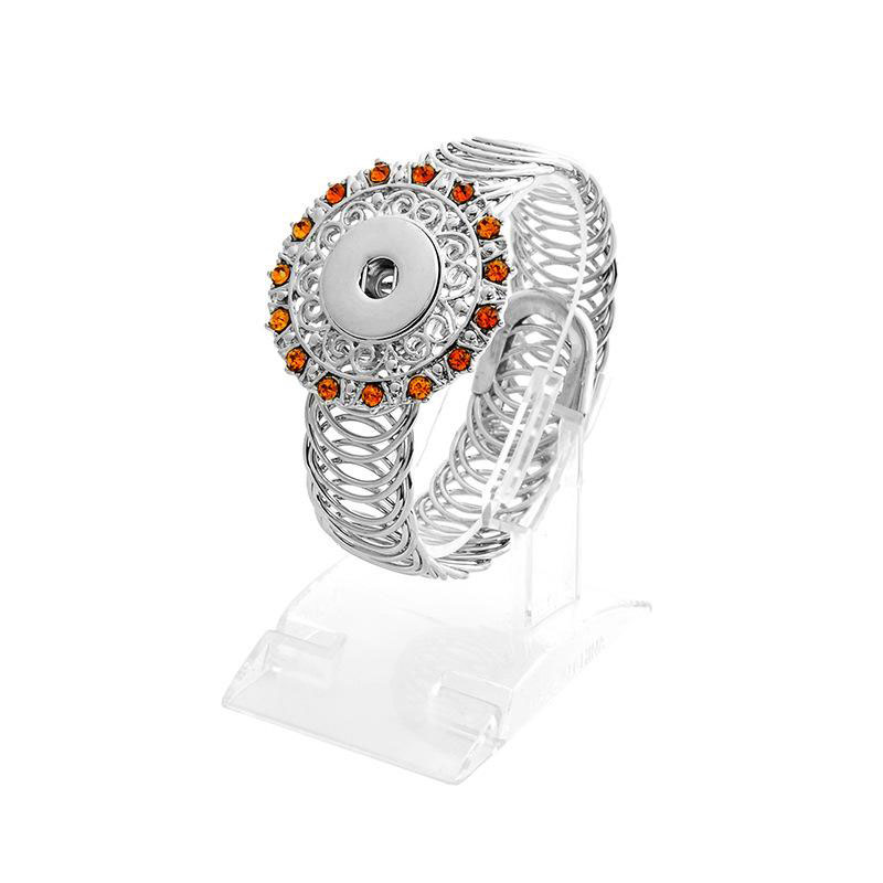 Noosa Snap Button bracelets Crystal rhinestone 18MM Ginger Snap charm Wrap Bangle For women Fashion Interchangeable Jewelry Gift