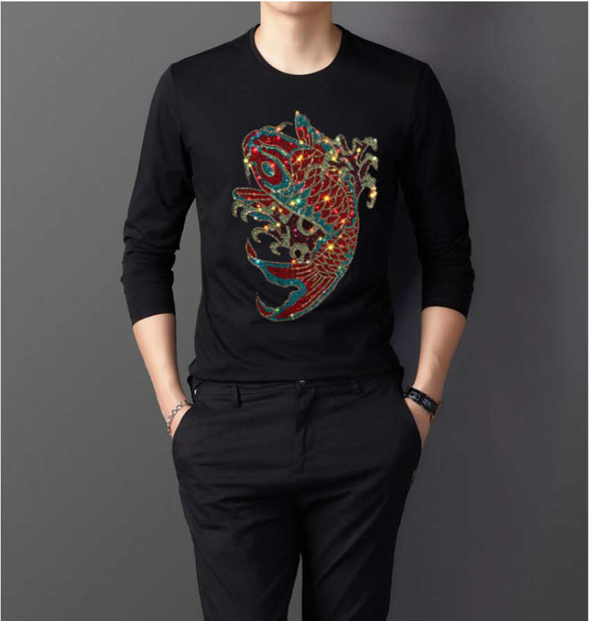 2020 new High quality Brand Men long tshirt Fitness Casual clothing casual nice Rhinestones long shirt, As picture shown
2020 new High quality Brand Men long tshirt Fitness Casual clothing casual nice Rhinestones long shirt, As picture shown