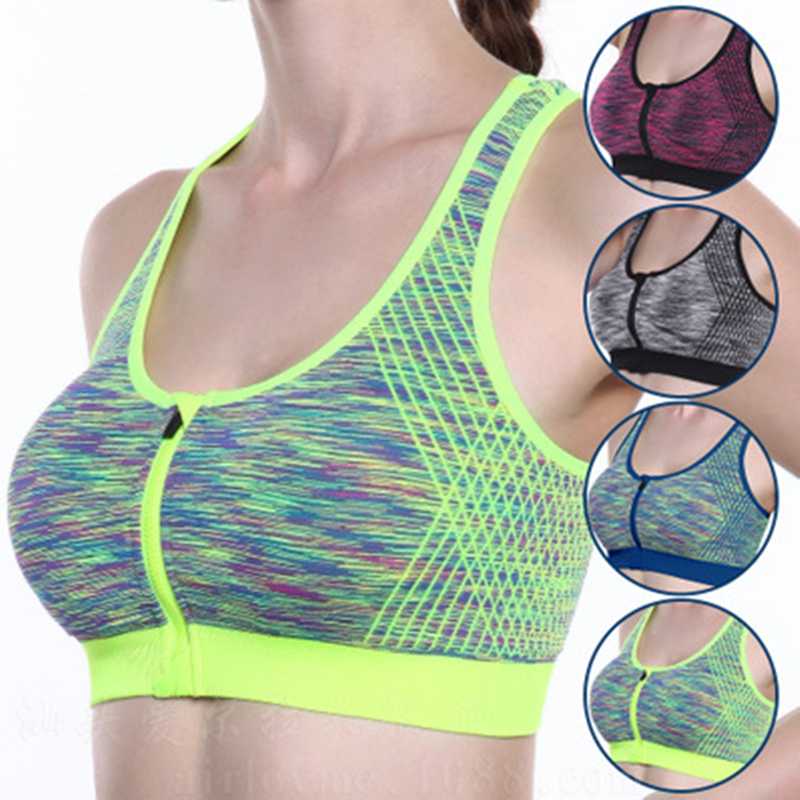 Women Running Sports Bra Push Up Gym Running Padded Tank Top Athletic Vest Underwear Shockproof Zipper Sports Bra Large Size, Blue
Women Running Sports Bra Push Up Gym Running Padded Tank Top Athletic Vest Underwear Shockproof Zipper Sports Bra Large Size, Blue