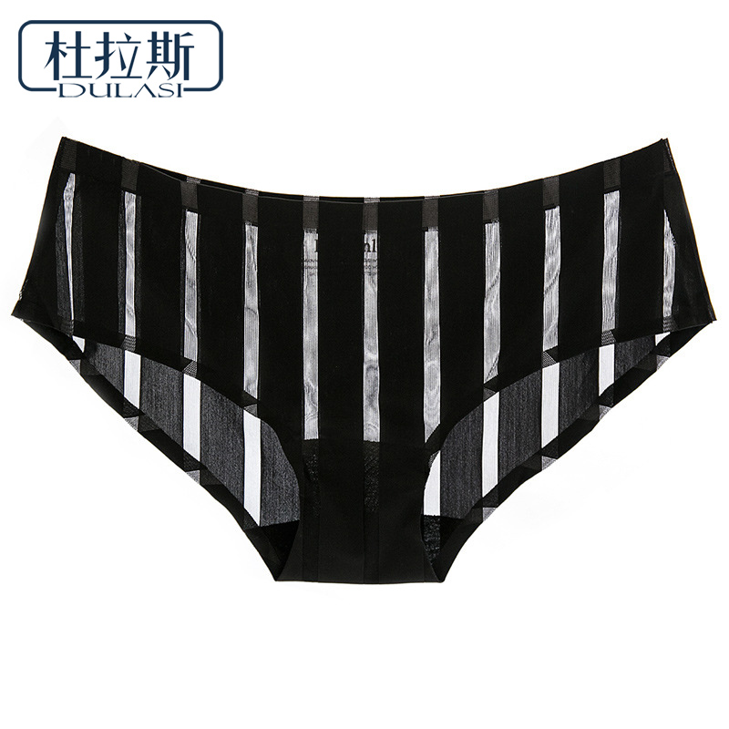 Women's Seamless Underwear Panties Sexy Briefs Lace Nylon Striped Lingerie Silk Transparent Cotton Ladies Pants Brands DULASI, Black
Women's Seamless Underwear Panties Sexy Briefs Lace Nylon Striped Lingerie Silk Transparent Cotton Ladies Pants Brands DULASI, Black