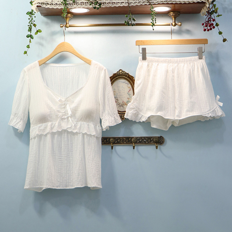 Women's Summer Cotton Shorts Pajamas Sexy Women Underwear Sling Half Sleeve Home Suit Home Female Women Clothes, White
Women's Summer Cotton Shorts Pajamas Sexy Women Underwear Sling Half Sleeve Home Suit Home Female Women Clothes, White