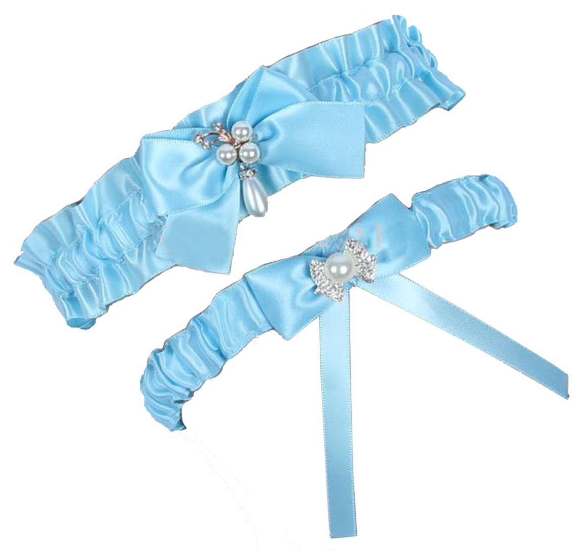 Burgundy Bridal Garters Royal Blue Bow Satin Wedding Garters For Bride Beach Prom Set Vintage Wedding Garter Belts Free Size 14~23 inches