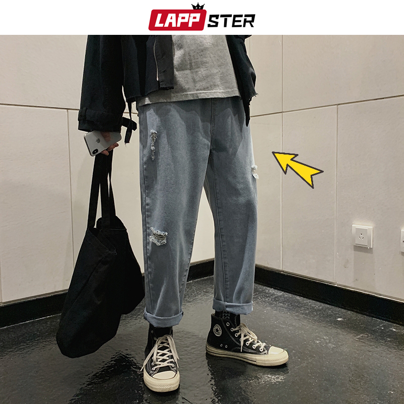 LAPPSTER Men Hole Baggy Jeans 2020 Mens Harajuku Streetwear Hip Hop Harem Pants Kpop Vintage Oversized Denim Pants Loose Joggers, Black
LAPPSTER Men Hole Baggy Jeans 2020 Mens Harajuku Streetwear Hip Hop Harem Pants Kpop Vintage Oversized Denim Pants Loose Joggers, Black