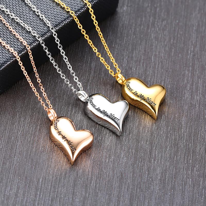 Stainless Steel Cremation Urn Pendant Necklace Always in My Heart Ash Necklaces Gold Rose Gold Color Necklaces For Women
Stainless Steel Cremation Urn Pendant Necklace Always in My Heart Ash Necklaces Gold Rose Gold Color Necklaces For Women