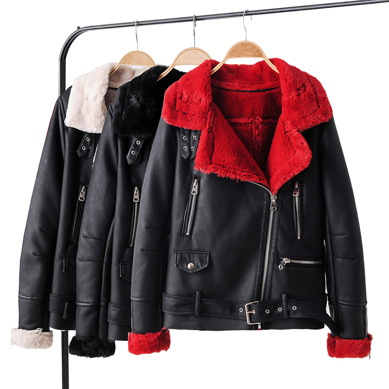 Black Leather Jacket Women Biker Moto Jacket Ladies Streetwear Leather Fur Coat Vintage Warm Fuzzy Zipper Jackets Winter Coat, White
Black Leather Jacket Women Biker Moto Jacket Ladies Streetwear Leather Fur Coat Vintage Warm Fuzzy Zipper Jackets Winter Coat, White
