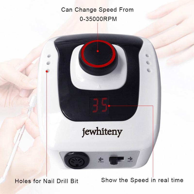 35000RPM Manicure Machine Electric Nail Drill Apparatus For Pedicure With File Cutter Bits Tool1
