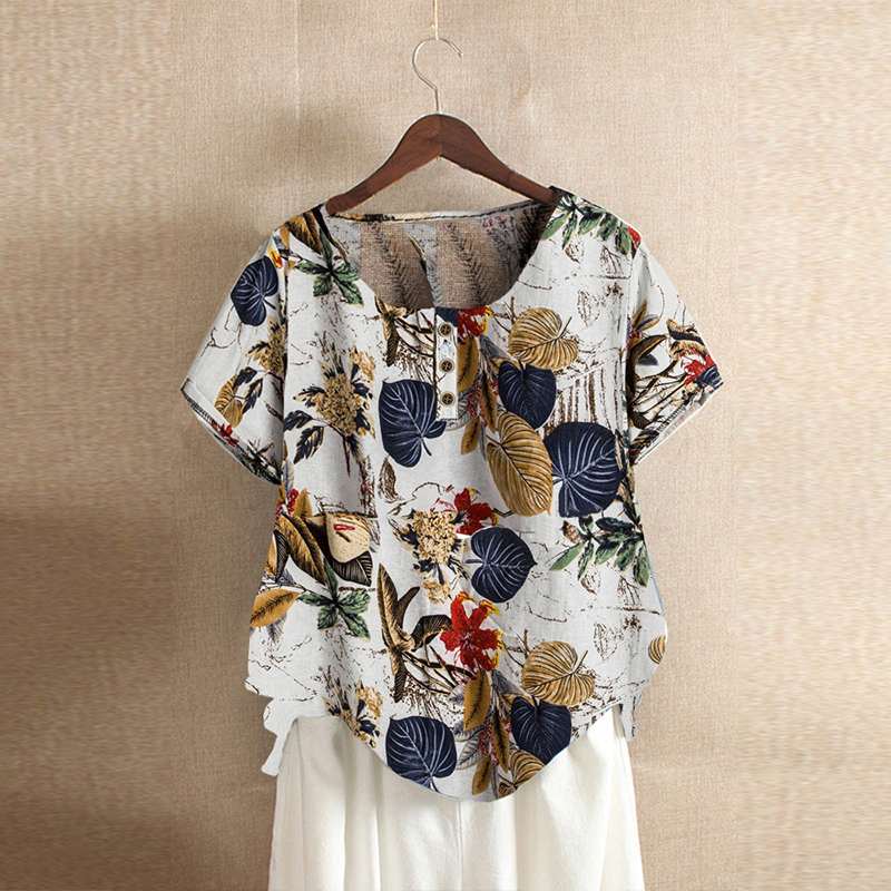 Women's Printed Patchwork Blouse ZANZEA 2020 Elegant Tops Casual Short Sleeve Tee Shirt Female Button Blusas Oversized Tunic 5XL, Beige
Women's Printed Patchwork Blouse ZANZEA 2020 Elegant Tops Casual Short Sleeve Tee Shirt Female Button Blusas Oversized Tunic 5XL, Beige