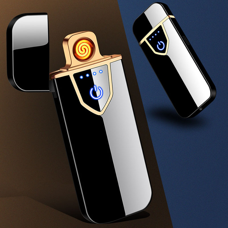 USB Charging Lighters Touch Screen Sense Windproof Cigarette Lighter Double Side Fire Electronic Lighter Portable Metal Lighters BH2616 TQQ
USB Charging Lighters Touch Screen Sense Windproof Cigarette Lighter Double Side Fire Electronic Lighter Portable Metal Lighters BH2616 TQQ