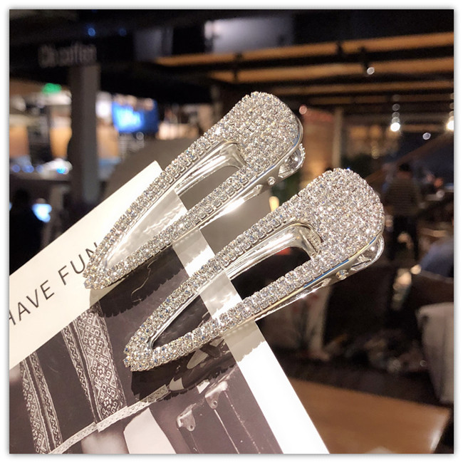 Crystal Hair Clips for Women Girls Fashion Hair Barrettes Decorative Bling Hairpins Rhinestone Bobby Pin Metal Hair Accessories