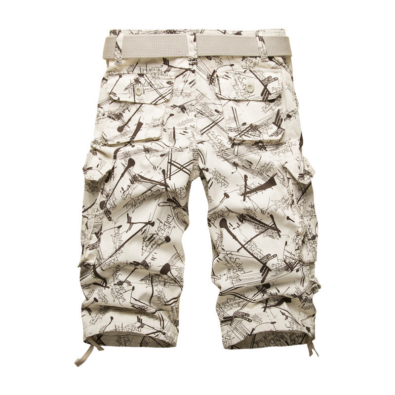 Hanqiu Cotton Mens Cargo Shorts Fashion Camouflage Male Shorts Multi-pocket Casual Camo Outdoors Tolling Homme Short PantsQ190330