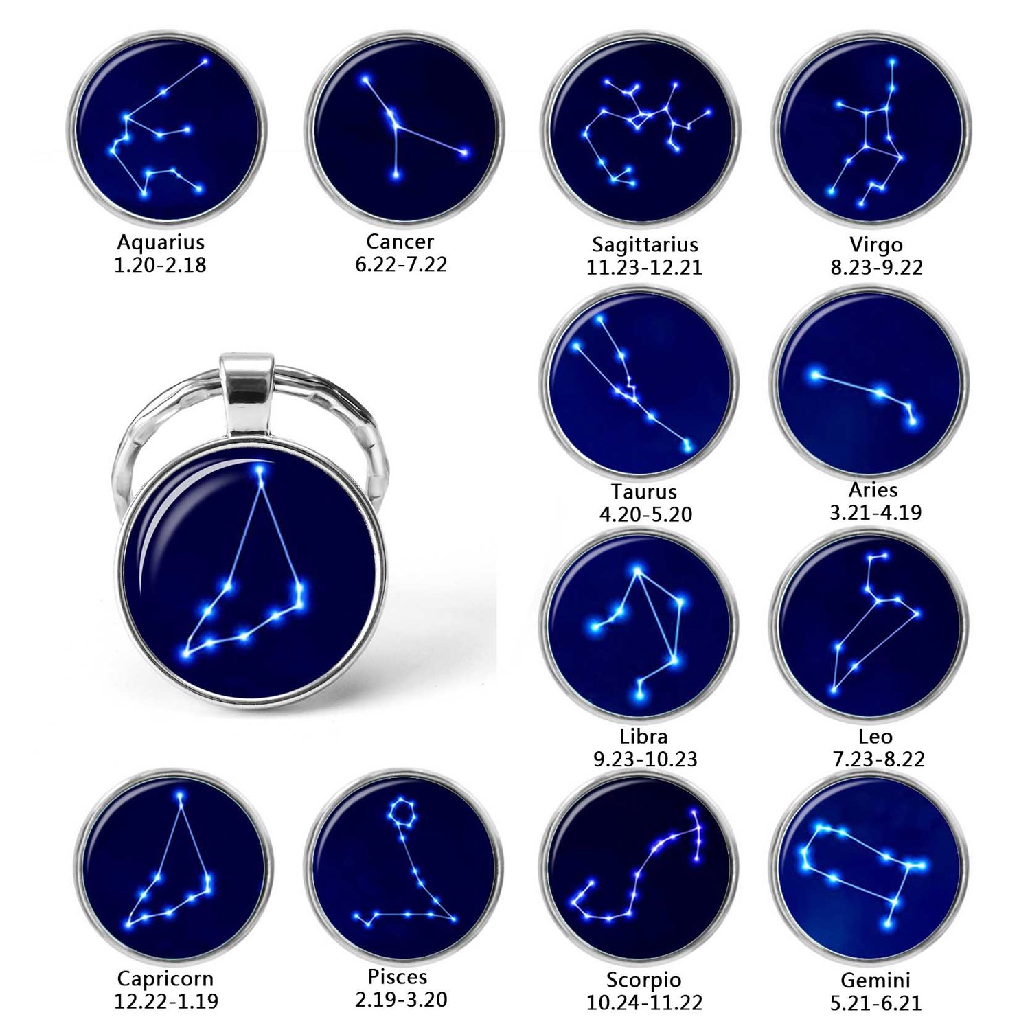 Birthday Christmas Gift Cute Cartoon Pattern 12 Constellations Zodiac Signs Keychains Aries Gemini Round Key Chain Rings Jewelry
Birthday Christmas Gift Cute Cartoon Pattern 12 Constellations Zodiac Signs Keychains Aries Gemini Round Key Chain Rings Jewelry