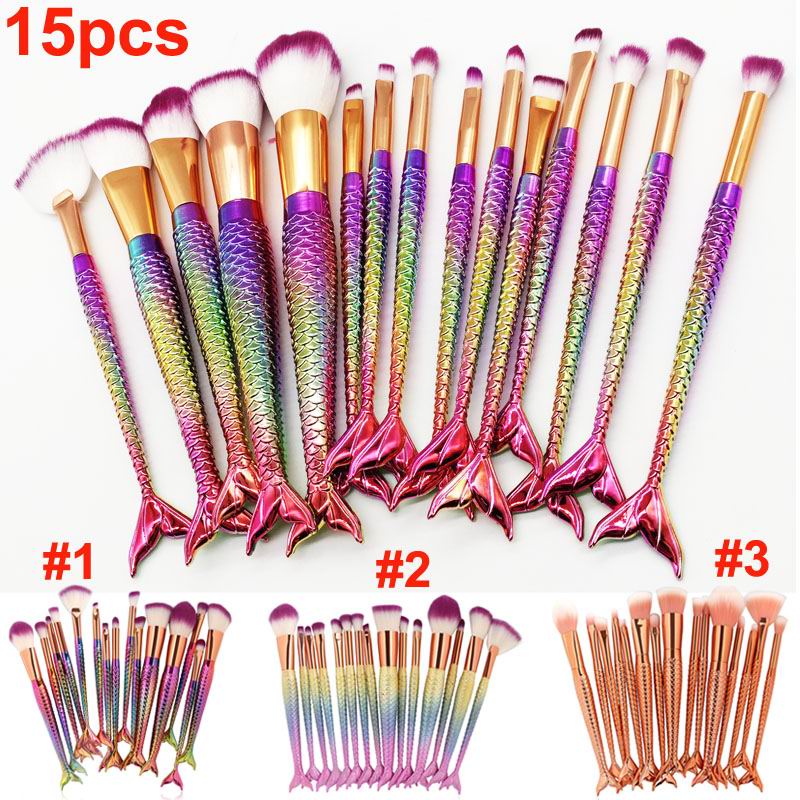 NEW 15pcs set Makeup Brushes Mermaid Brush 3D Colorful Professional Make Up Brushes Foundation Blush Cosmetic Brush kit Tool free shipping
NEW 15pcs set Makeup Brushes Mermaid Brush 3D Colorful Professional Make Up Brushes Foundation Blush Cosmetic Brush kit Tool free shipping