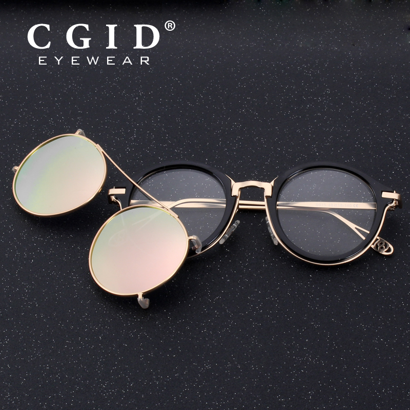 Cgid 2018 Fashion Men Polarized Sunglasses Round Steampunk Removable Clip On Shades Sun Glass Vintage Metal E76 Y19052004