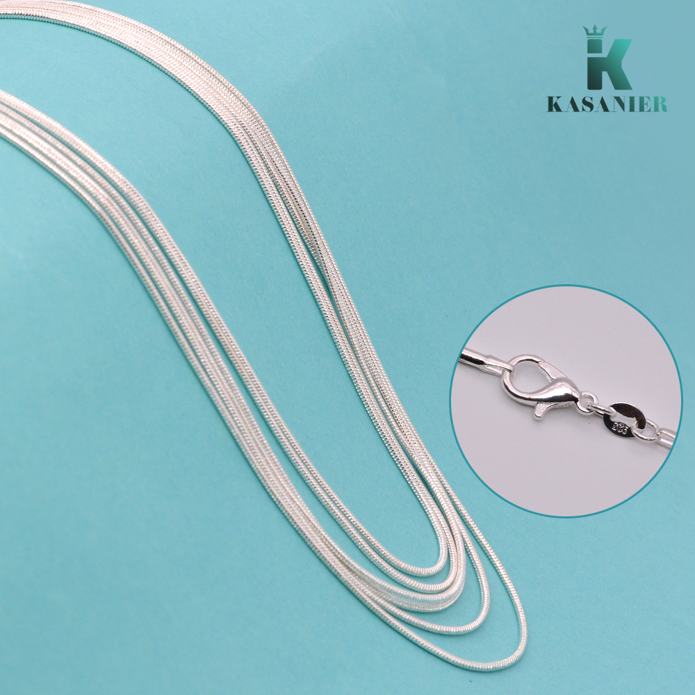 50 pcs price of the factory! Wholesale 925 1mm sterling silver chain length of 16-24 inches of men's jewelry