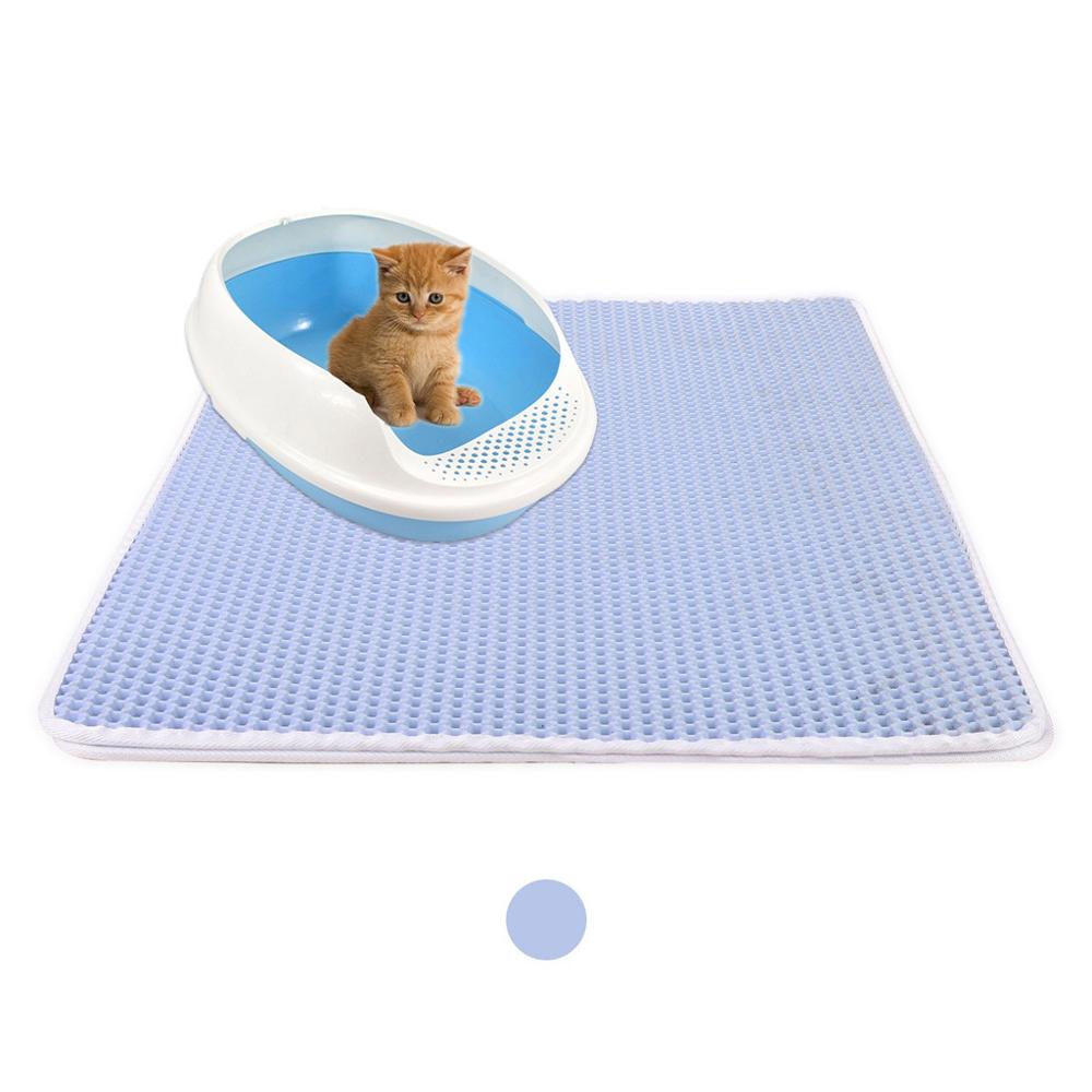30x30cm Newest Grey Cat Litter Mat Double Layer Cats Litter Trapper Foldable Pad Protect Floor Carpet Light Weight Pet Dog Mats