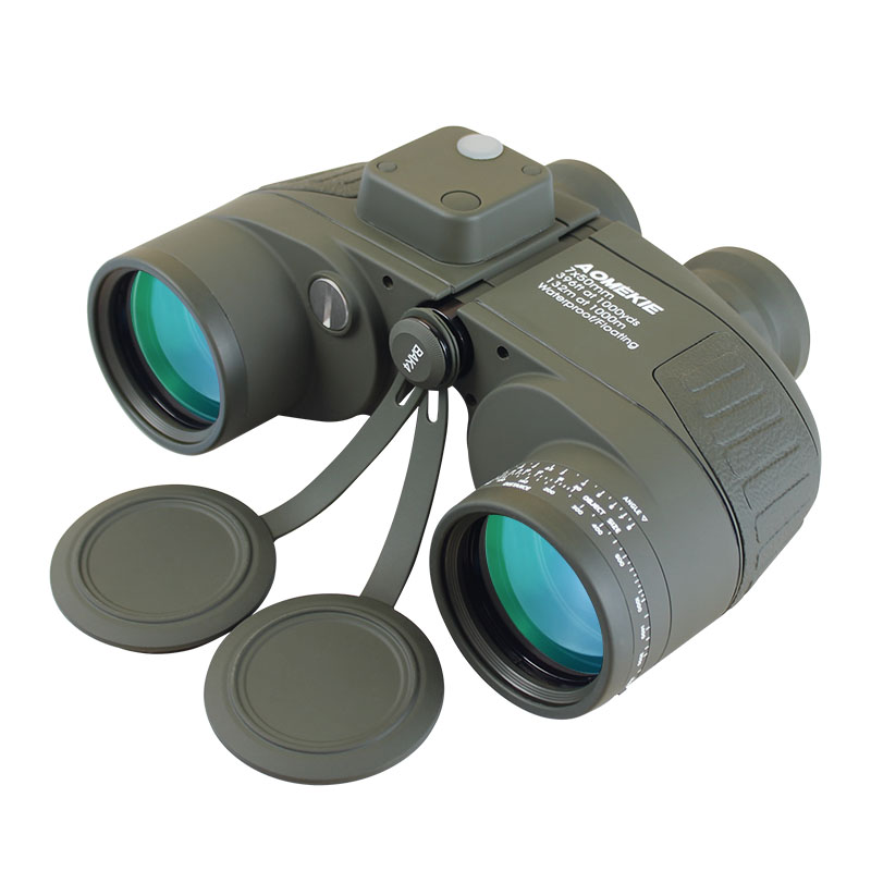 AOMEKIE 7X50 Binoculars Rangefinder Compass Hunting Boating Marine Telescope HD BAK4 Prism Folating Nitrogen Waterproof