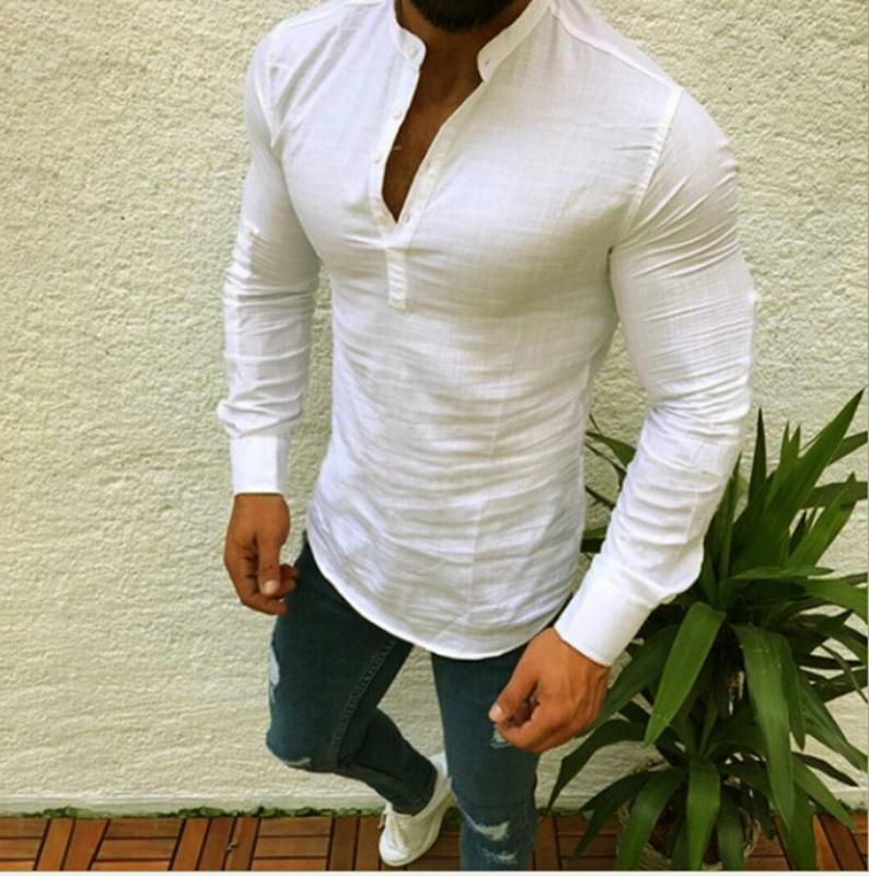 Fashion New 2020 Men Slim Fit V Neck Long Sleeve Muscle Tee Solid Casual Tops Henley Black Shirts
Fashion New 2020 Men Slim Fit V Neck Long Sleeve Muscle Tee Solid Casual Tops Henley Black Shirts