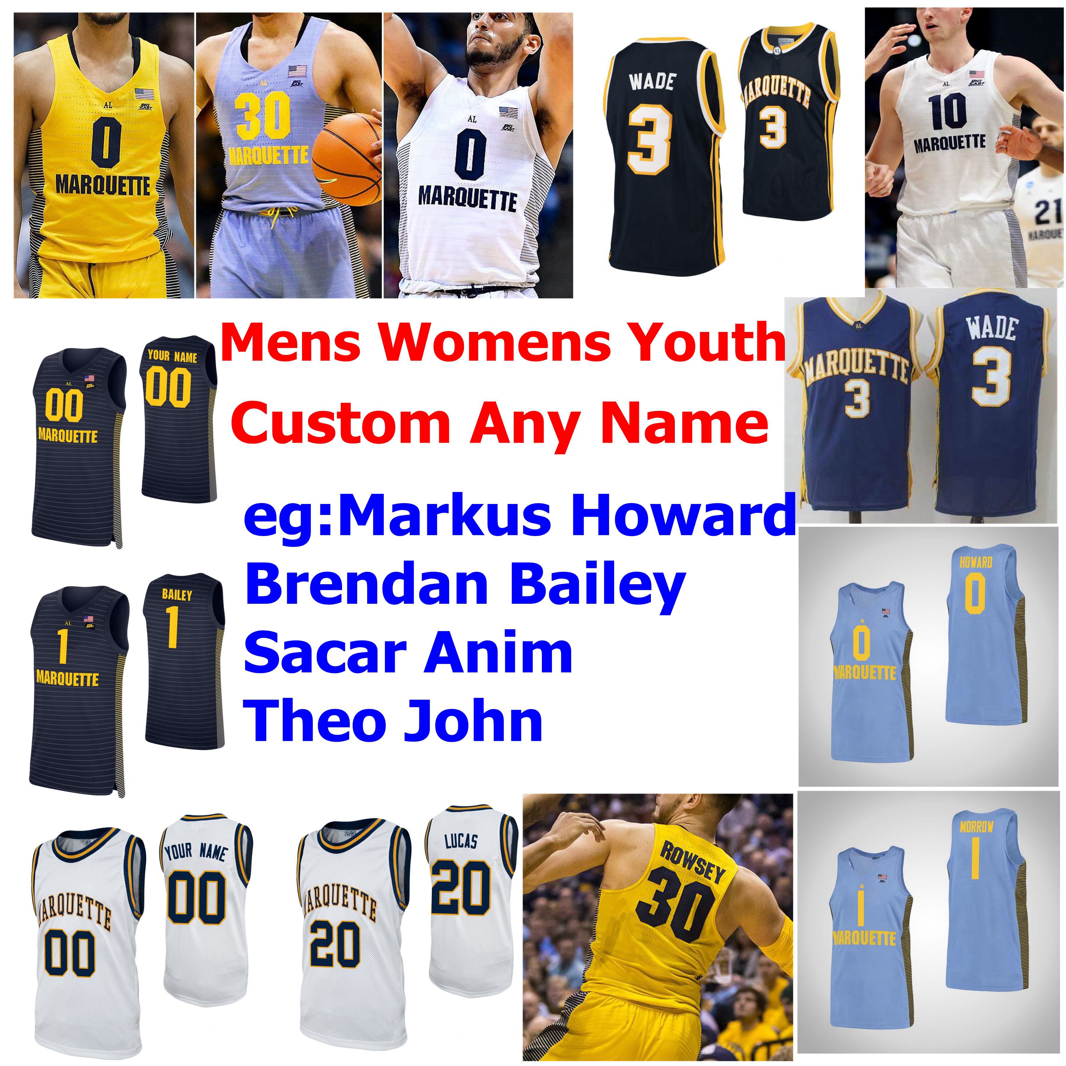 Marquette Golden Eagles Jerseys Markus Howard Jersey Brendan Bailey Sacar Anim Theo John 2020 Basketball Mens Jerseys Custom Stitched, Black
Marquette Golden Eagles Jerseys Markus Howard Jersey Brendan Bailey Sacar Anim Theo John 2020 Basketball Mens Jerseys Custom Stitched, Black