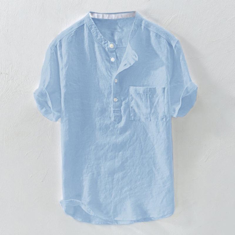 Camisas Men Shirt Summer Home Pure Color Button Linen Solid Short Sleeve Retro Shirts Tops Blouse Men Clothing Camisa Masculina, Green
Camisas Men Shirt Summer Home Pure Color Button Linen Solid Short Sleeve Retro Shirts Tops Blouse Men Clothing Camisa Masculina, Green