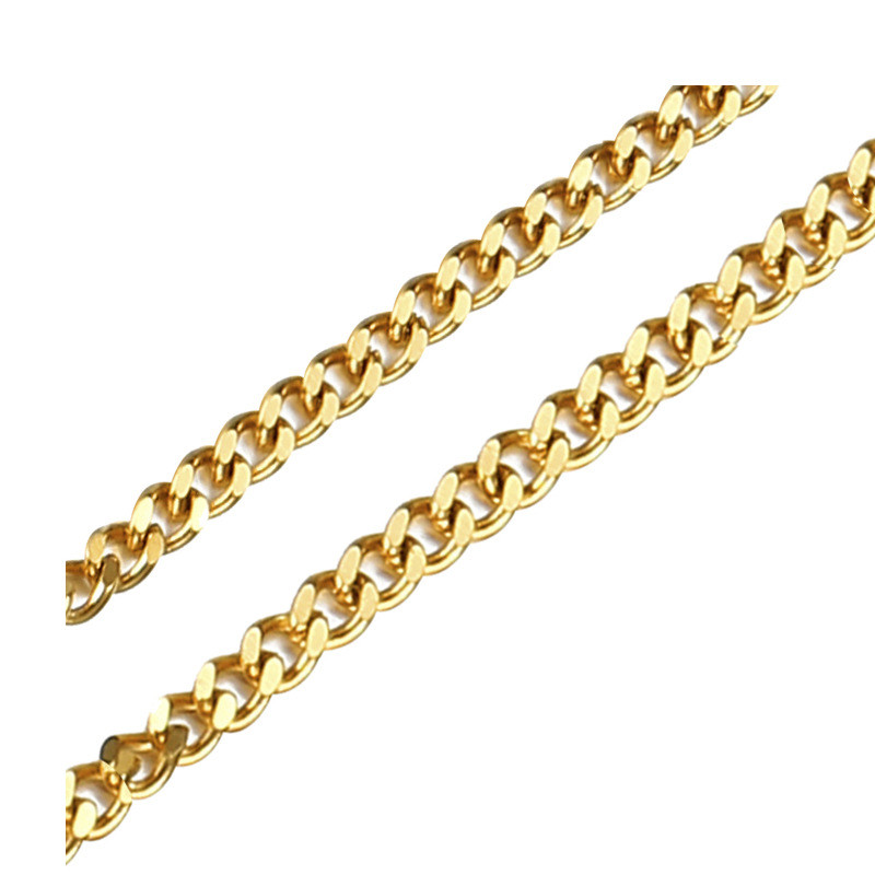 Stainless Steel Chain Grinding Necklace 3mm Gold Silver Cuban Chain Titanium Steel Hip Hop Necklace
Stainless Steel Chain Grinding Necklace 3mm Gold Silver Cuban Chain Titanium Steel Hip Hop Necklace
