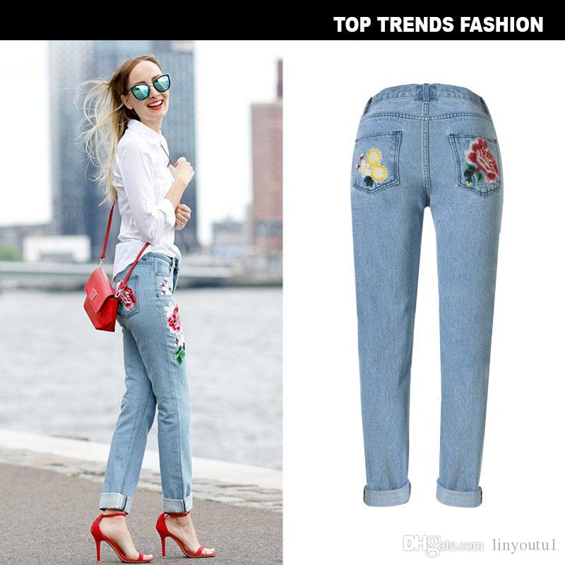 2020 Stretch Embroidered Jeans For Women Elastic Flower Jeans Female Slim Denim Pants Ripped Rose Pattern Jeans Femme, 5#
2020 Stretch Embroidered Jeans For Women Elastic Flower Jeans Female Slim Denim Pants Ripped Rose Pattern Jeans Femme, 5#