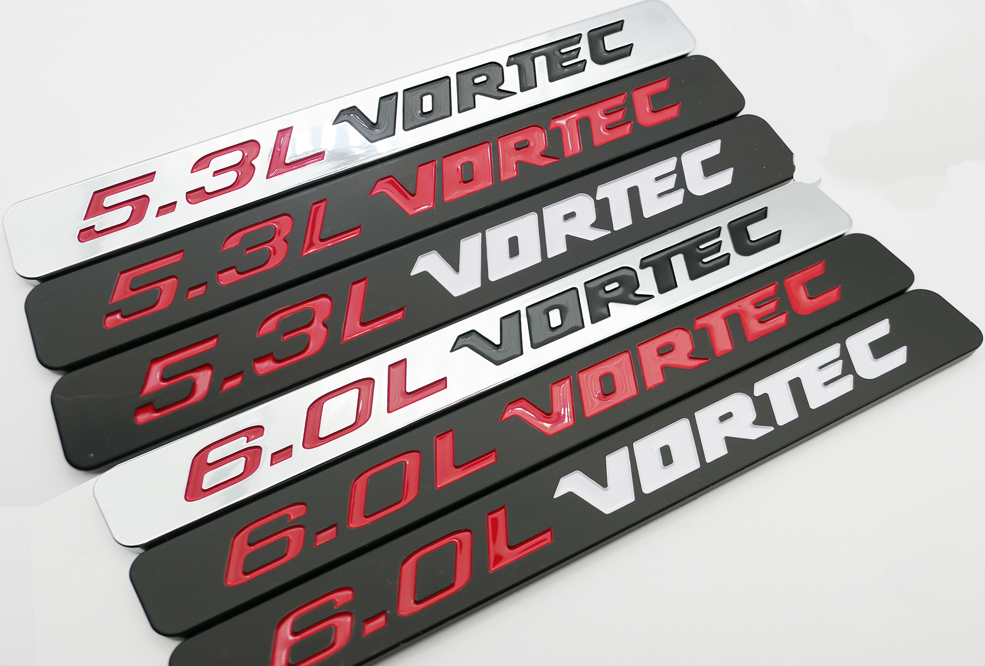2pcs 5.3L 6.0L VORTEC Badge Emblems 3D Decal 1500 2500hd GMC Silverado Truck Black White Red Chrome
2pcs 5.3L 6.0L VORTEC Badge Emblems 3D Decal 1500 2500hd GMC Silverado Truck Black White Red Chrome