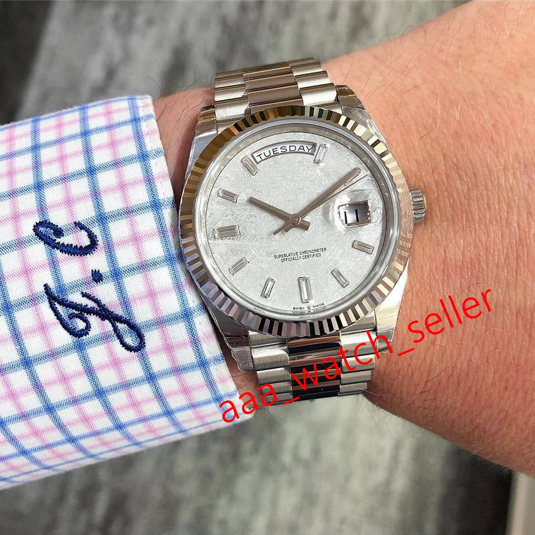 2020 New mens fashion watches master 40mm Day-date 228239 228238 116610 meteorite dial fluted bezel president mens automatic diamond watches, Black
2020 New mens fashion watches master 40mm Day-date 228239 228238 116610 meteorite dial fluted bezel president mens automatic diamond watches, Black